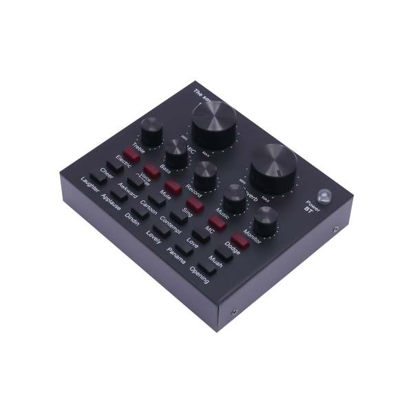 Kit de microphone à condensateur V8 Live - Carte son - Mixeur audio - Changeur vocal - Avec support de microphone - USB - Pour le streaming en direct
