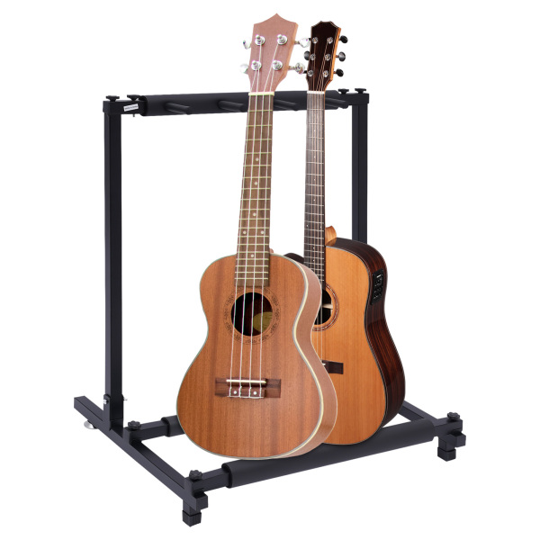 Support de guitare pliable en 3, Support multi-guitare, Design détachable, 62,5*47*73 cm, Noir