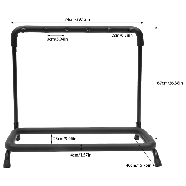 Support de guitare Support de guitare Support de basse, Support en métal, Support universel pour banjo, 74*40*67cm, Noir