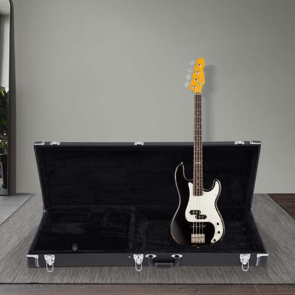 Valise de Guitare électrique Rigide Portable rectangulaire en Bois résistant aux intempéries pour la Plupart des Guitares électriques