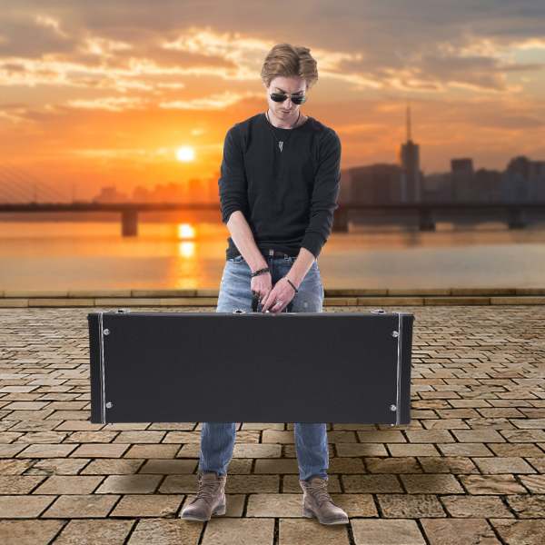 Valise de Guitare électrique Rigide Portable rectangulaire en Bois résistant aux intempéries pour la Plupart des Guitares électriques