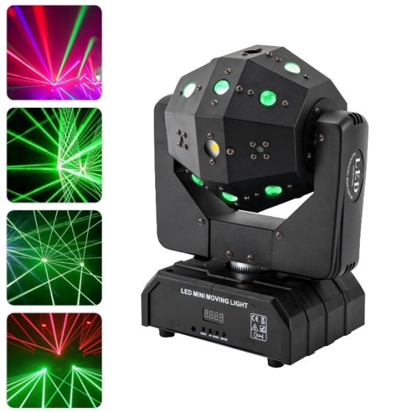 120W, 16 LED Flash rotatif trois en un, RGBW DMX, adapté aux performances de fête sur scène, de mariage