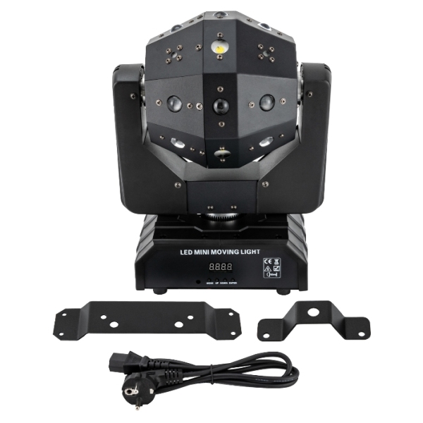 120W, 16 LED Flash rotatif trois en un, RGBW DMX, adapté aux performances de fête sur scène, de mariage