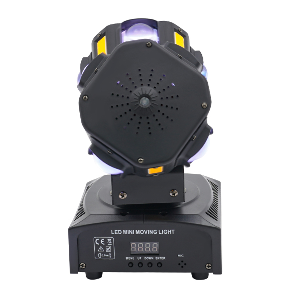 Projecteur lyre à 8 LED pour DJ, éclairage de scène, pour fêtes, concerts, festivals