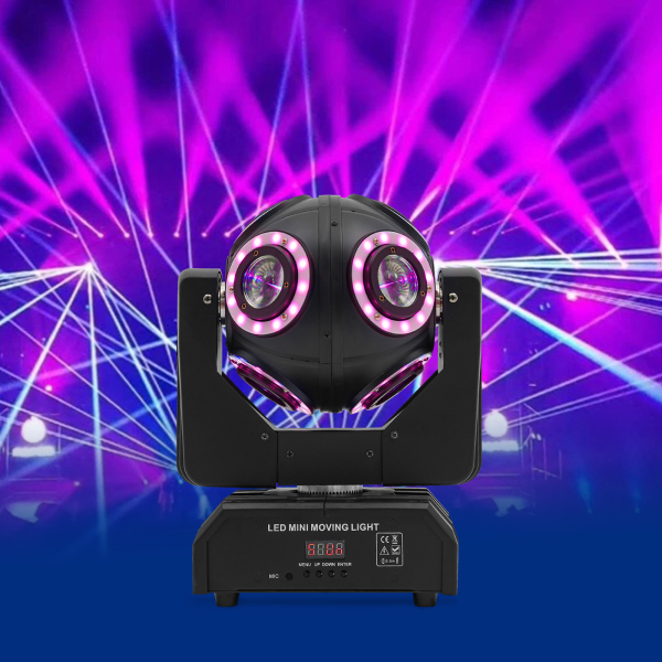 Projecteur asservi à 8 têtes, projecteur asservi à LED, projecteur DJ RGBW pour mariages, DJ, discothèques et karaokés