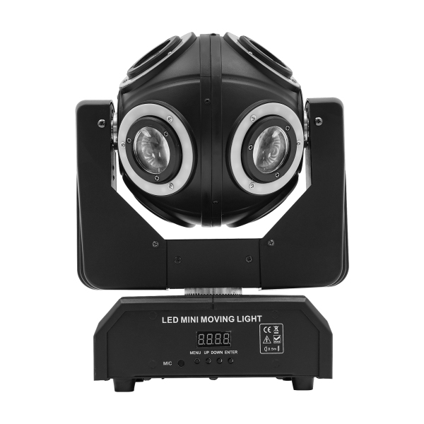 Projecteur asservi à 8 têtes, projecteur asservi à LED, projecteur DJ RGBW pour mariages, DJ, discothèques et karaokés