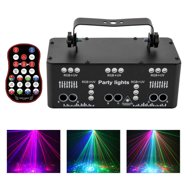 Projecteur Laser à 21 yeux pour DJ, éclairage de scène Disco, effets d'éclairage, effets DMX, projecteur de fête, Bar d'anniversaire, Disco, Arts du spectacle, Bar