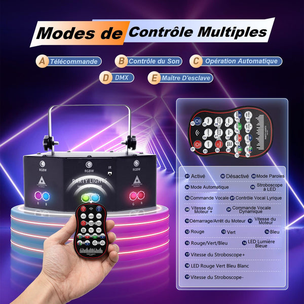 CNCEST Lumière Disco Party Light avec télécommande
