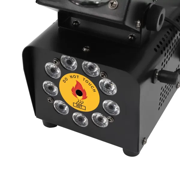 Mini machine à fumée avec effet boule disco 500 W LED RGB Light Smoke Machine avec télécommande 2000 CFM liquide