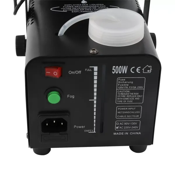 Mini machine à fumée avec effet boule disco 500 W LED RGB Light Smoke Machine avec télécommande 2000 CFM liquide