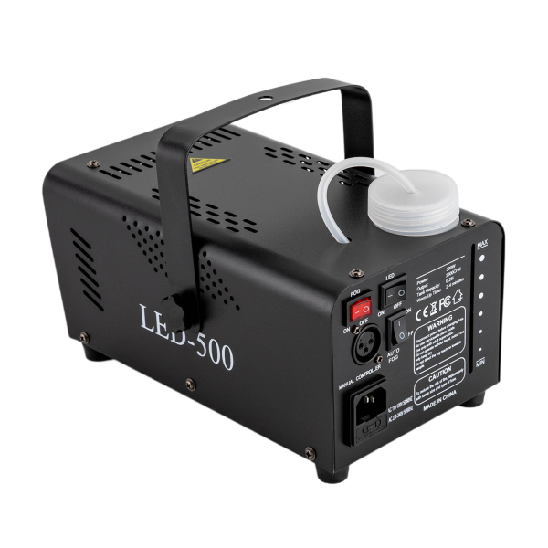 CNCEST Machine à brouillard améliorée avec lumières 18 LED, machine à fumée portable 500 W avec effet de lumière 13 couleurs et télécommande, brouillard extérieur automobile pour les célébrations