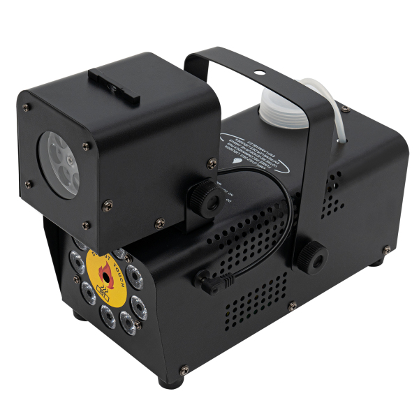 Machine à fumée 9 LED + lumière à motif 10*5*8,3 pouces, adaptée à la création de bons effets de scène et de performances uniques lors des fêtes de festivals