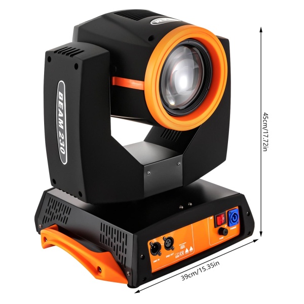 Projecteur à tête mobile 7R 230 W - 14 couleurs LED - Lumière à tête mobile - Contrôle du son pour église, mariage, fête disco