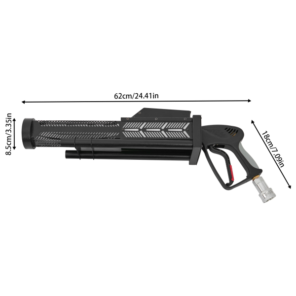 Pistolet à colonne CO2 avec LED bleue (sans batterie) - Pointe Euro