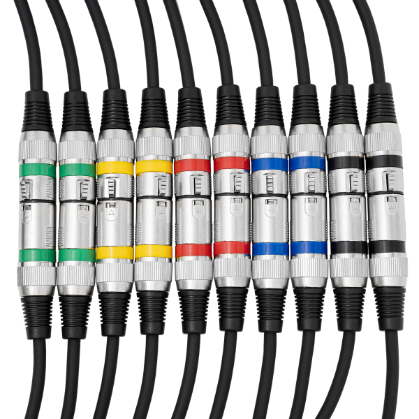 Câble DMX, Connexion signal DMX, Contrôle lumière DMX, Longueur de chaque câble : 1mLongueur de chaque câble : 1m, Noir