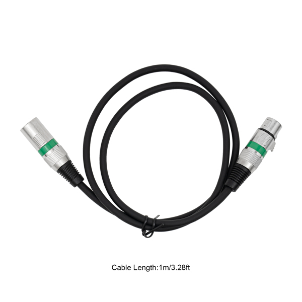 Câble DMX, Connexion signal DMX, Contrôle lumière DMX, Longueur de chaque câble : 1mLongueur de chaque câble : 1m, Noir
