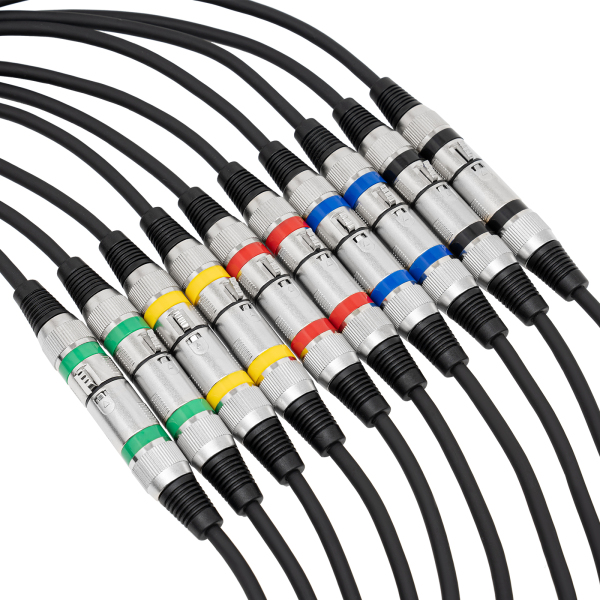 Câble DMX, Connexion signal DMX, Contrôle lumière DMX, Longueur de chaque câble : 1mLongueur de chaque câble : 1m, Noir