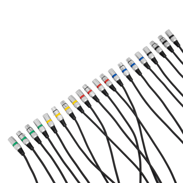 Câble DMX, Connexion signal DMX, Contrôle lumière DMX, Longueur de chaque câble : 1mLongueur de chaque câble : 1m, Noir