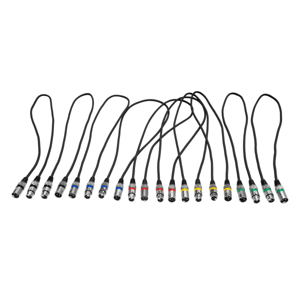 Câble DMX, Connexion signal DMX, Contrôle lumière DMX, Longueur de chaque câble : 1mLongueur de chaque câble : 1m, Noir