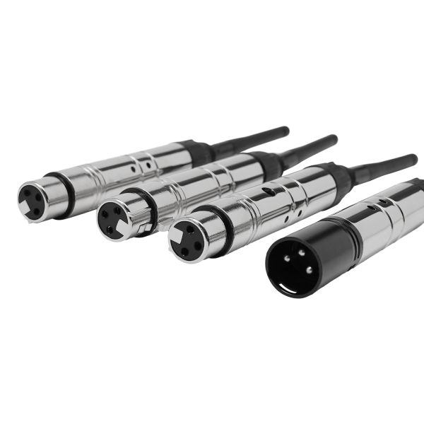 Commande d'éclairage émetteur et récepteur sans fil Commande sans fil (1 émetteur et 3 récepteurs) pour microphones