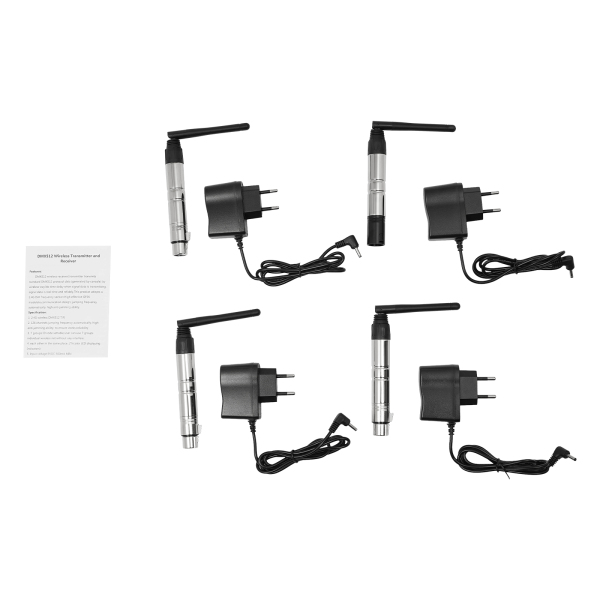 Commande d'éclairage émetteur et récepteur sans fil Commande sans fil (1 émetteur et 3 récepteurs) pour microphones