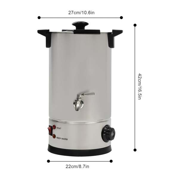 Fondoir de cire pour la fabrication de bougies, grand pot de fusion de cire électrique de 10,5 Qts