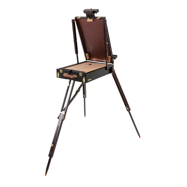 Chevalet, chevalet de boîte à croquis de studio avec tiroir d'artiste, palette, support de chevalet de trépied en bois réglable pour la peinture, l'esquisse, l'affichage