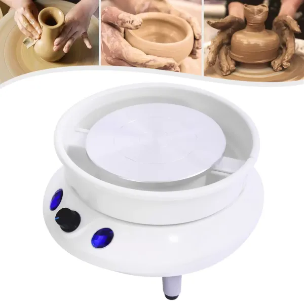 Disques de poterie en céramique - Disque de poterie électrique - Pour enfants - Pour bricolage - Argile - 15 cm - 120 W - Convient pour la maison et l'école