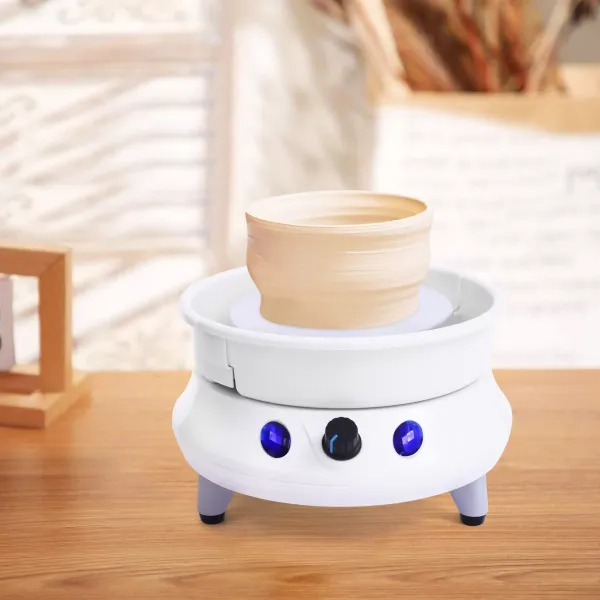 Disques de poterie en céramique - Disque de poterie électrique - Pour enfants - Pour bricolage - Argile - 15 cm - 120 W - Convient pour la maison et l'école