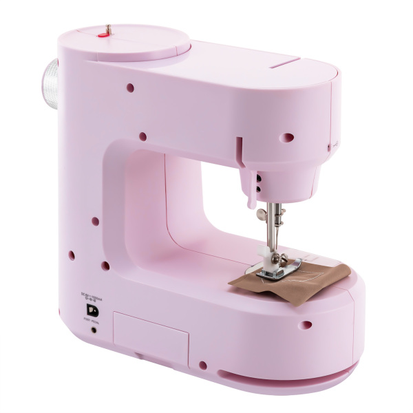 Machine à coudre électrique, bras libre, mini machine à coudre domestique, deux modes pour la maison, le magasin de bricolage (rose)