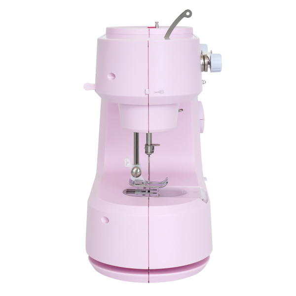 Machine à coudre électrique, bras libre, mini machine à coudre domestique, deux modes pour la maison, le magasin de bricolage (rose)
