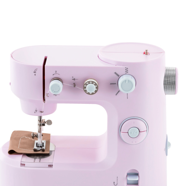 Machine à coudre électrique, bras libre, mini machine à coudre domestique, deux modes pour la maison, le magasin de bricolage (rose)