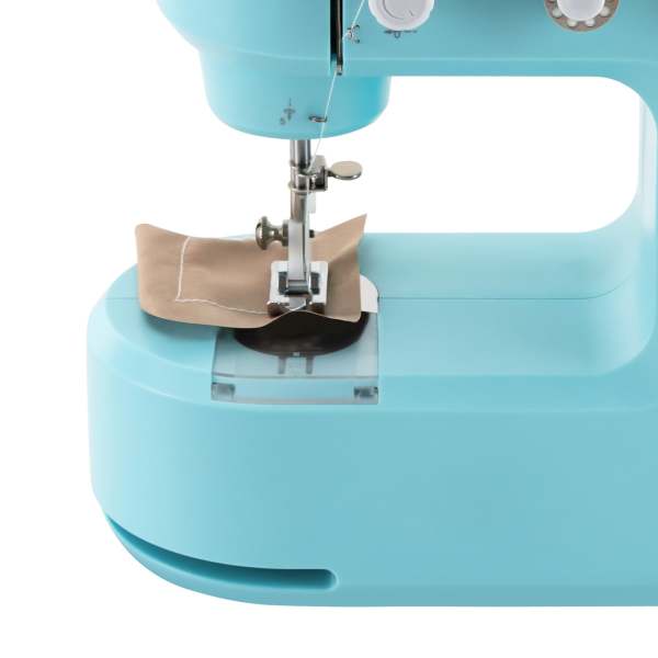 Machines à coudre électriques, bras libre, machine à coudre au point utile, mini machine à coudre domestique, deux modes (bleu)