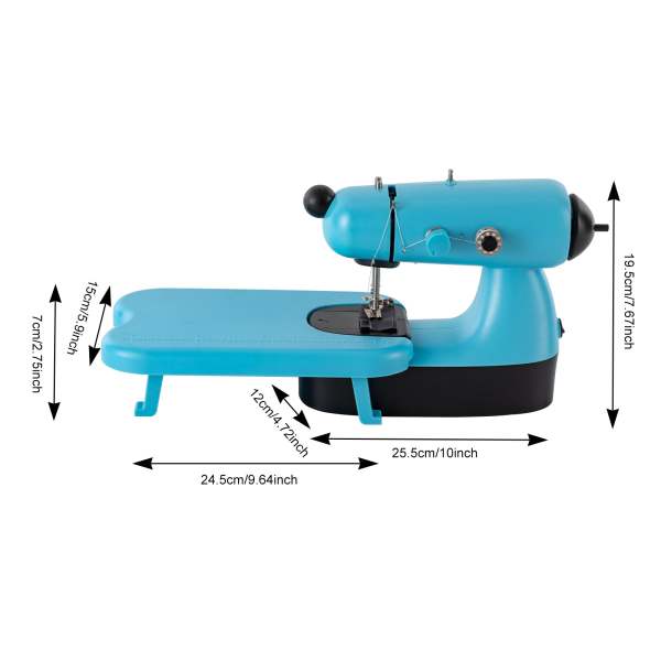 Machine à coudre, bras libre, machine à coudre à points super utilitaires - bleu Machine à coudre, bras libre, machine à coudre à points super utilitaires - bleu