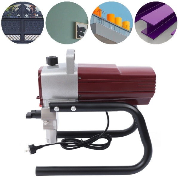 Pulvérisateur de peinture sans air 1800 W 220 V avec pression de pulvérisation réglable et tuyau pour mur, plafond, bois