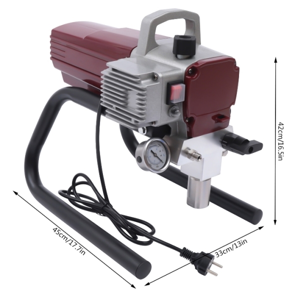 Pulvérisateur de peinture sans air 1800 W 220 V avec pression de pulvérisation réglable et tuyau pour mur, plafond, bois Pulvérisateur de peinture sans air 1800 W 220 V avec pression de pulvérisation réglable et tuyau pour mur, plafond, bois