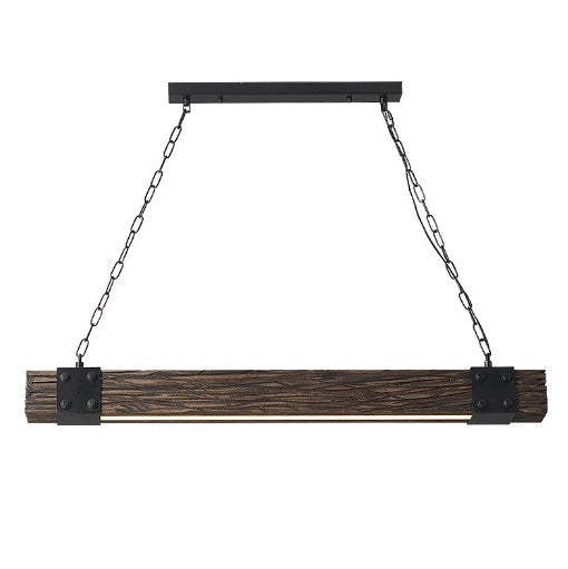 Suspension rétro en bois - Suspension industrielle - Vintage - Réglable en hauteur - Pour salle à manger, bar, restaurant, salon, café