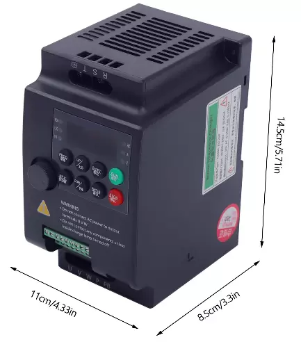 Variabele frequentieaandrijving, AC 220V/2,2KW 3HP 10A CNC VFD eenfasig naar 3-fasig converter voor toerentalregeling van de spilmotor (enkelfasige ingang, 3-fasige uitgang)