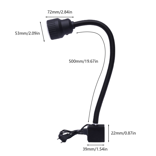 Lampe de travail LED 10W, Machines CNC flexibles, lampe magnétique à col de cygne
