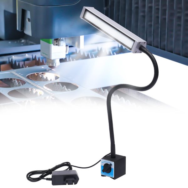 Lampe de travail LED CNC - Flexible - Étanche - Noir - 10 W - Pour artisanat, CNC, établi
